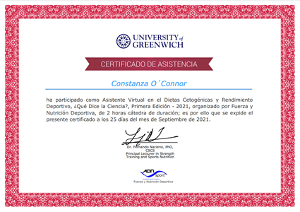 Certificado Final de Asistencia