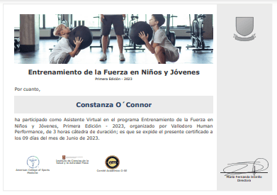 Certificado Final de Asistencia